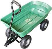 75L Lightweight Garden Dump Cart Trolley Portable Rolling Yard Wagon with Wheels
