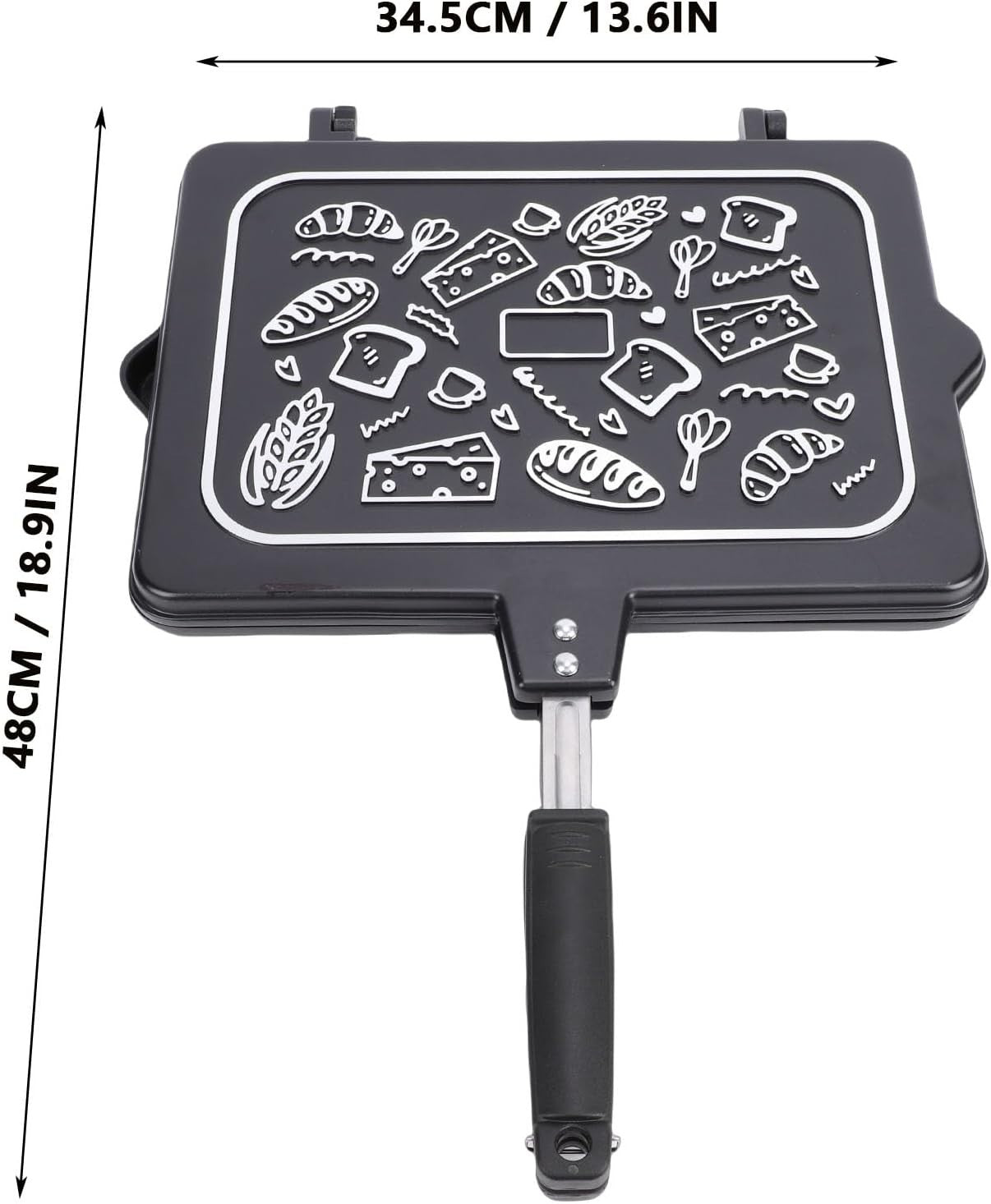 Double-Sided Stovetop Panini & Sandwich Maker Non-Stick Grill