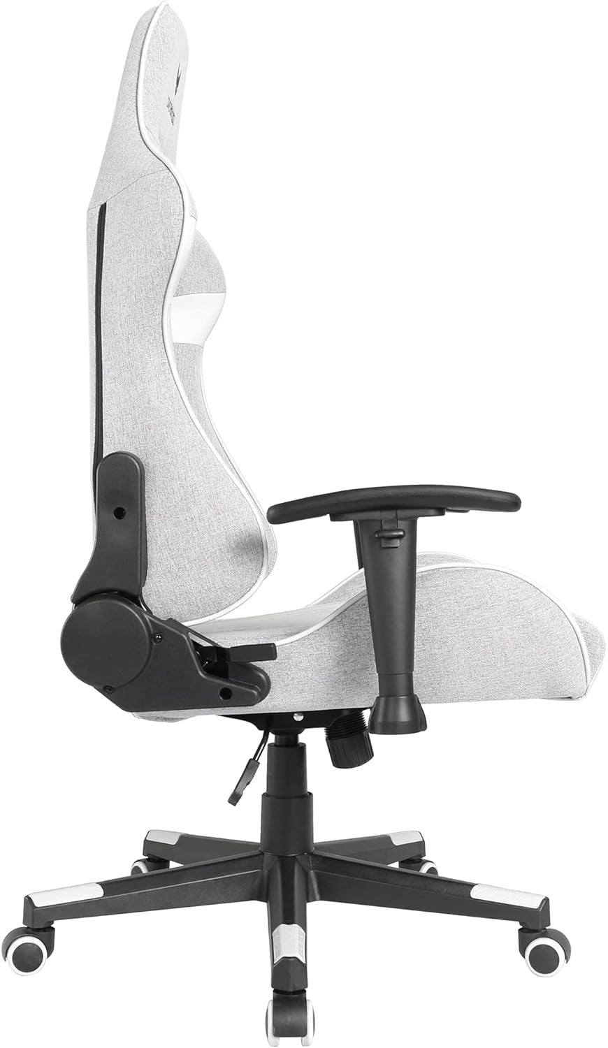 Professional Gaming Chair 180° Recline Fabric Grey White