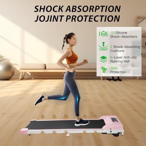 Under Desk Walking Treadmill 1-7KM/H Incline LED Home & Office Compact Gym