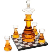 Chess Whiskey Decanter Set with Glasses & Board – Unique Gift for Men