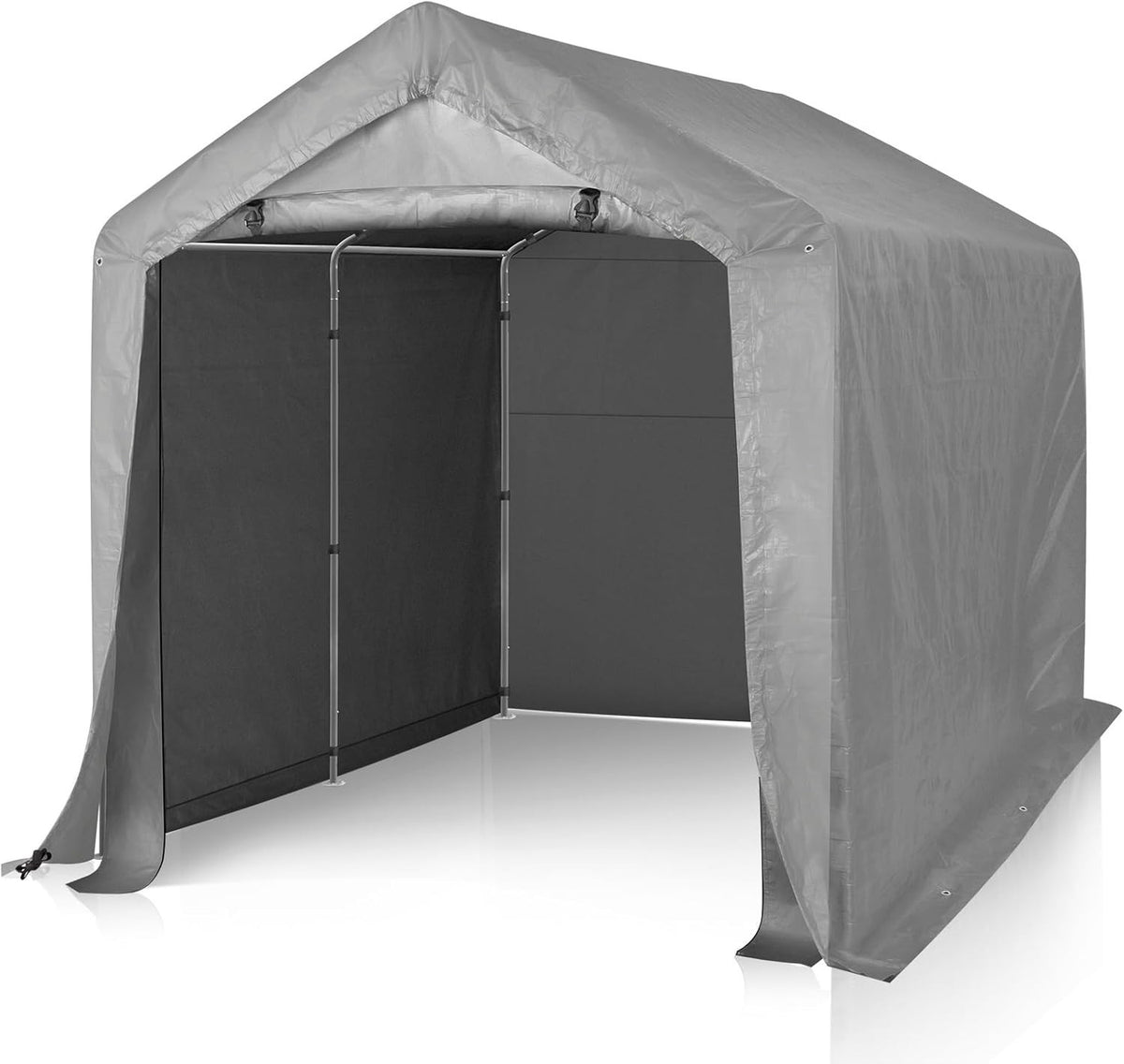 Portable 2.4x2.4m Garden Bike Shed Tent Water-Resistant Outdoor Storage