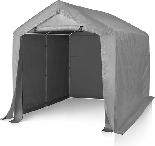 Portable 2.4x2.4m Garden Bike Shed Tent Water-Resistant Outdoor Storage