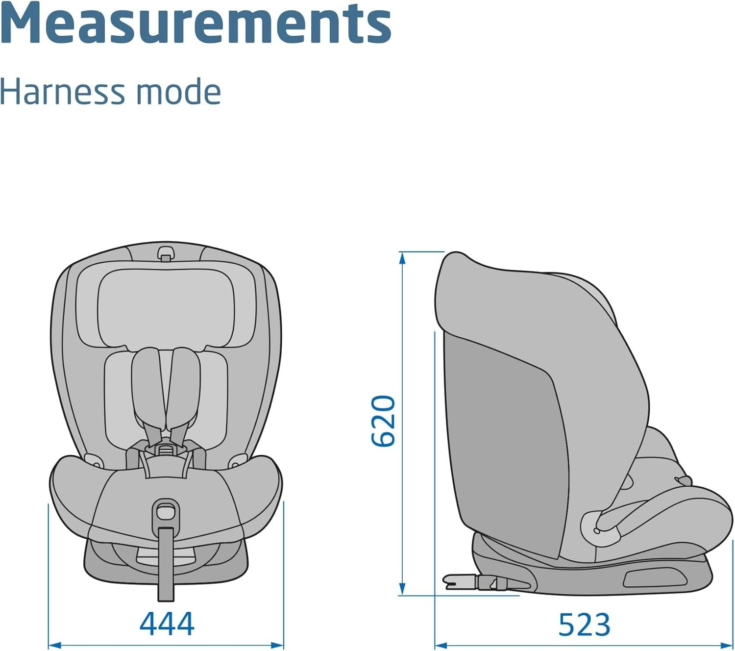 ISOFIX i-Size Child Car Seat 15m–12Y 76–150cm Recline Breathable Black