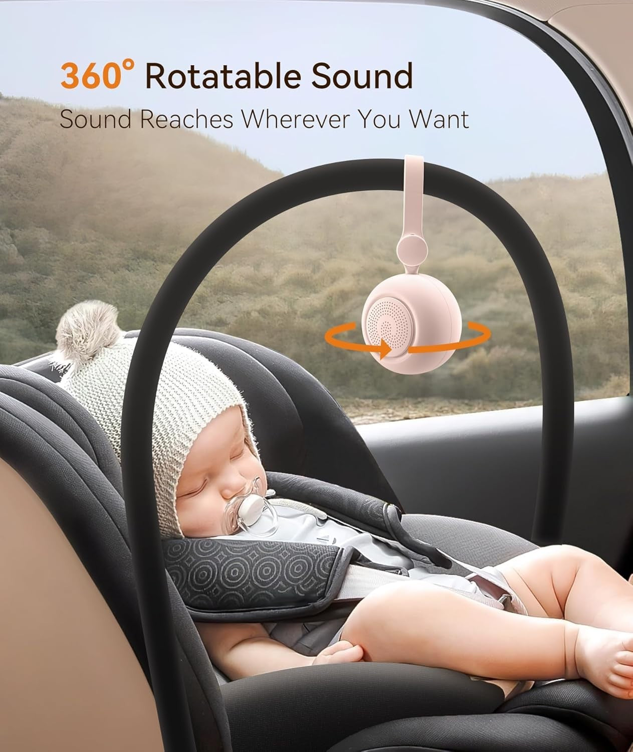 Portable Baby White Noise Machine – 19 Sounds, USB, Travel-Friendly, Timer
