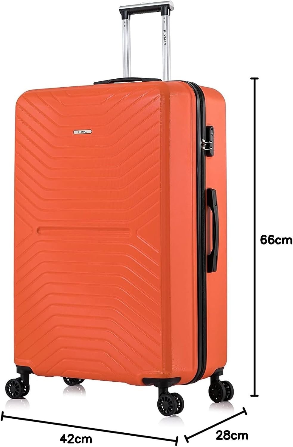 24'' Medium ABS Check In Suitcase Lightweight 4 Wheel Spinner 3 Digit Lock