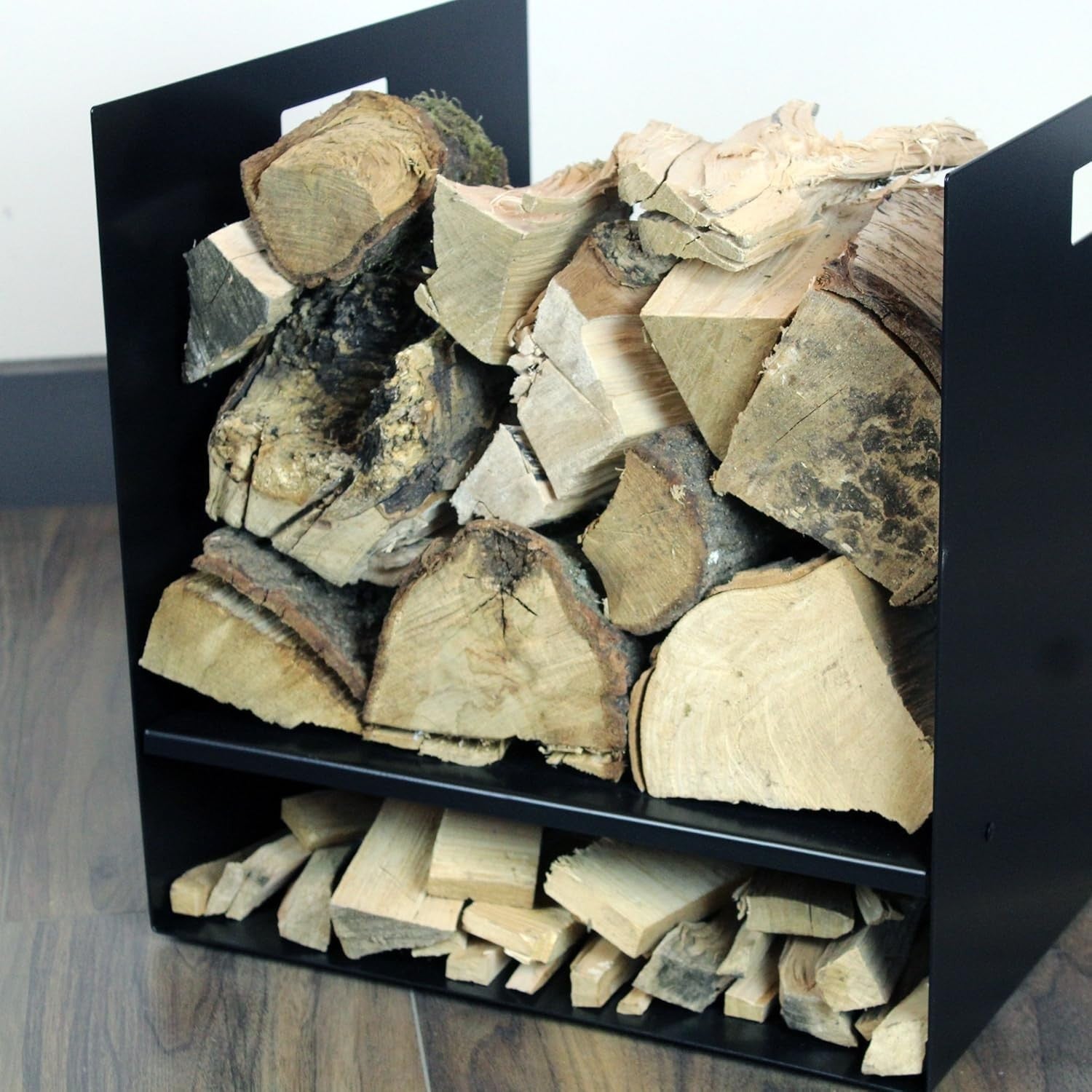 Heavy Duty Steel Firewood Log Holder Rack – Indoor Outdoor Storage 40cm