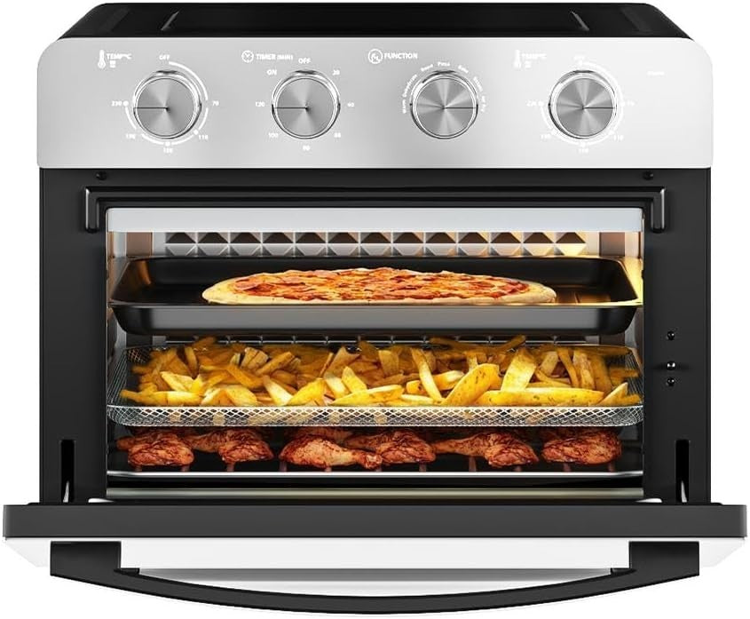 25L Air Fryer Oven Rotisserie Convection Pizza Bake Dehydrate 7 Functions