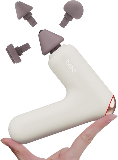 Mini Heated Massage Gun Deep Tissue Muscle Pain Relief Compact Rechargeable