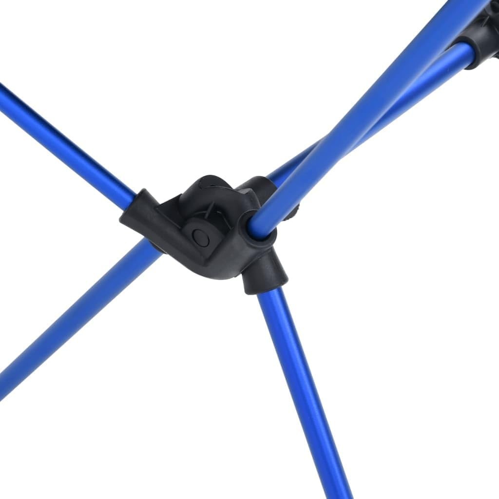 Foldable Camping Chair Portable Outdoor Aluminium Frame Black Blue 600D PVC