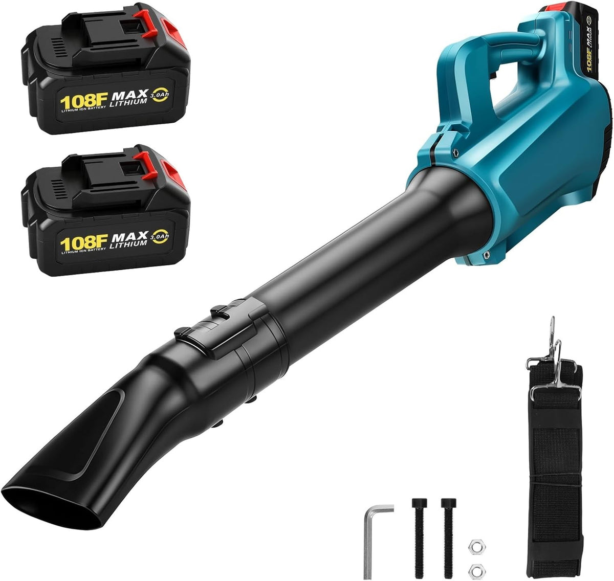 18V Cordless Leaf Blower 28000RPM 112MPH Dual Battery Lightweight