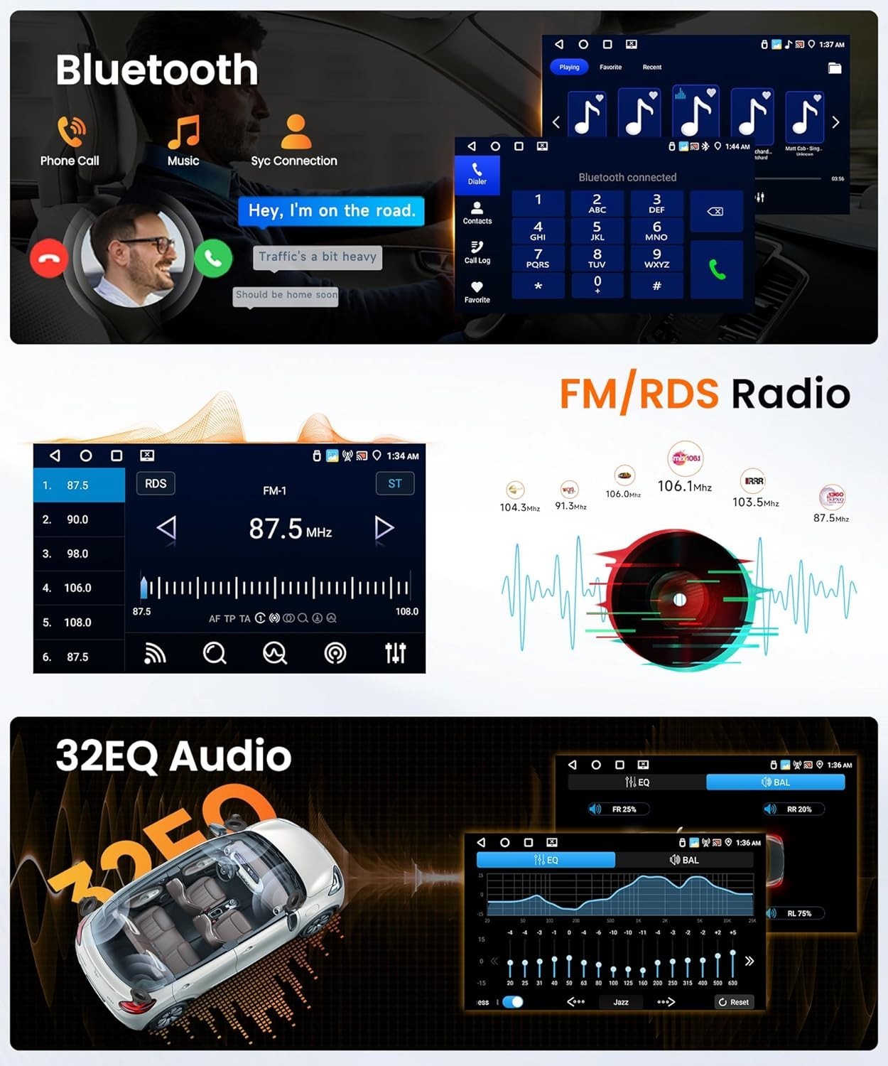 10.1" Android Car Stereo Citroen C1 Peugeot 107 Toyota Aygo GPS BT