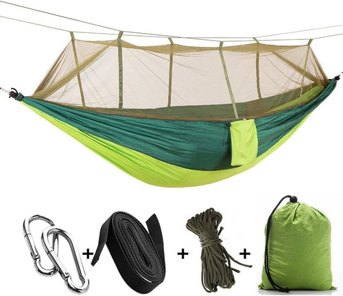 2 Person Camping Hammock w/ Mosquito Net | 200kg Load | Compact & Easy Setup