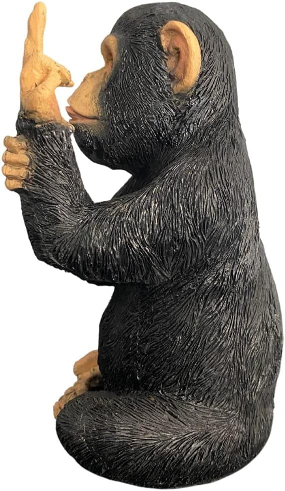 Funny Rude Monkey Ornament 19cm Resin Statue – Humorous Home & Garden Decor Gift