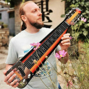 Lap Steel Guitar 6 String Electric Slide Full Size Sunburst