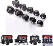 Cast Iron Adjustable Dumbbell Barbell Set 15kg Home Gym Strength Training