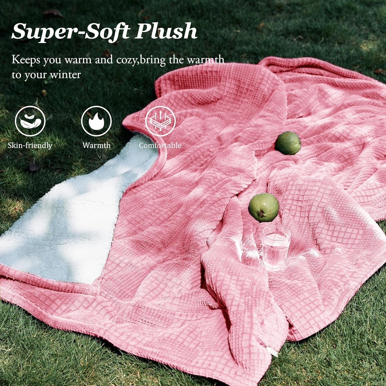 Electric Heated Throw Blanket 130x180cm 9 Heat Timer Auto Off Washable
