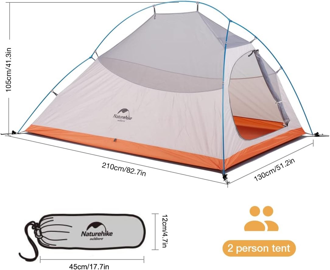 2 Person Lightweight Backpacking Tent 3-4 Season Waterproof