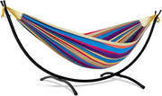 2 Person Hammock with Stand | 475lb Capacity | Portable Outdoor Bed | Rainbow
