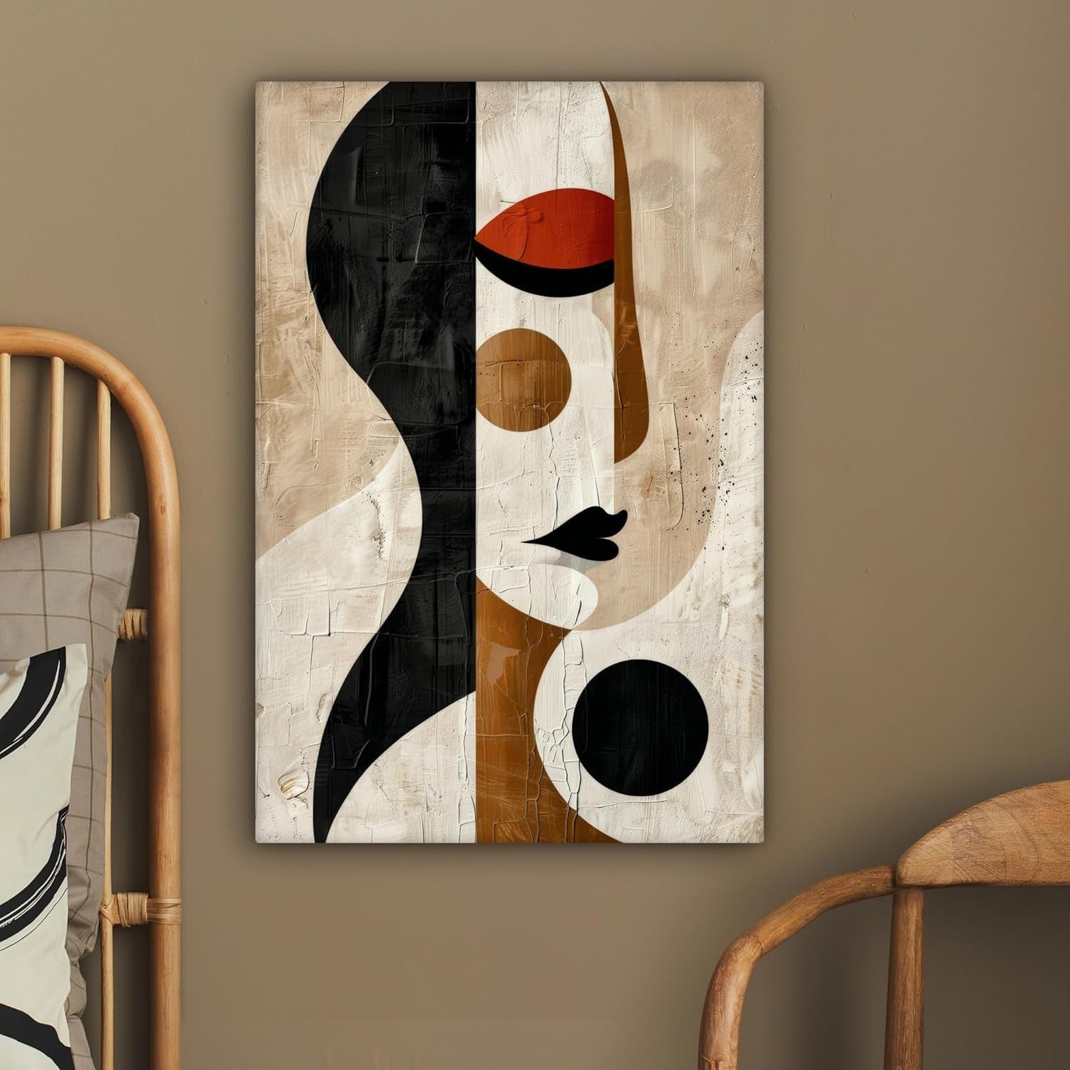 Abstract Woman Canvas Wall Art 40x60cm Modern Living Room Decor