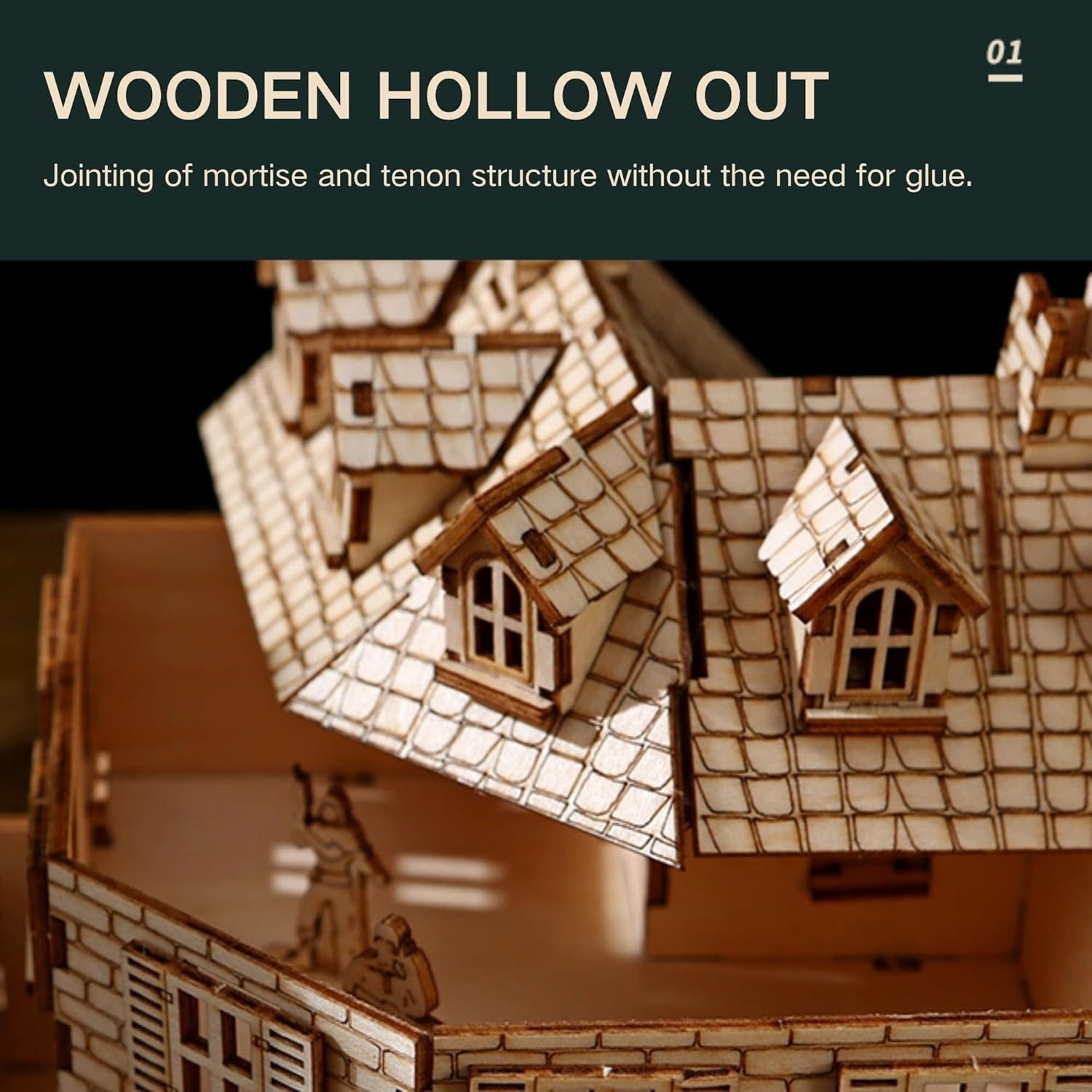3D Wooden War House Puzzle Kit – DIY Historic Model for Adults Gift Décor