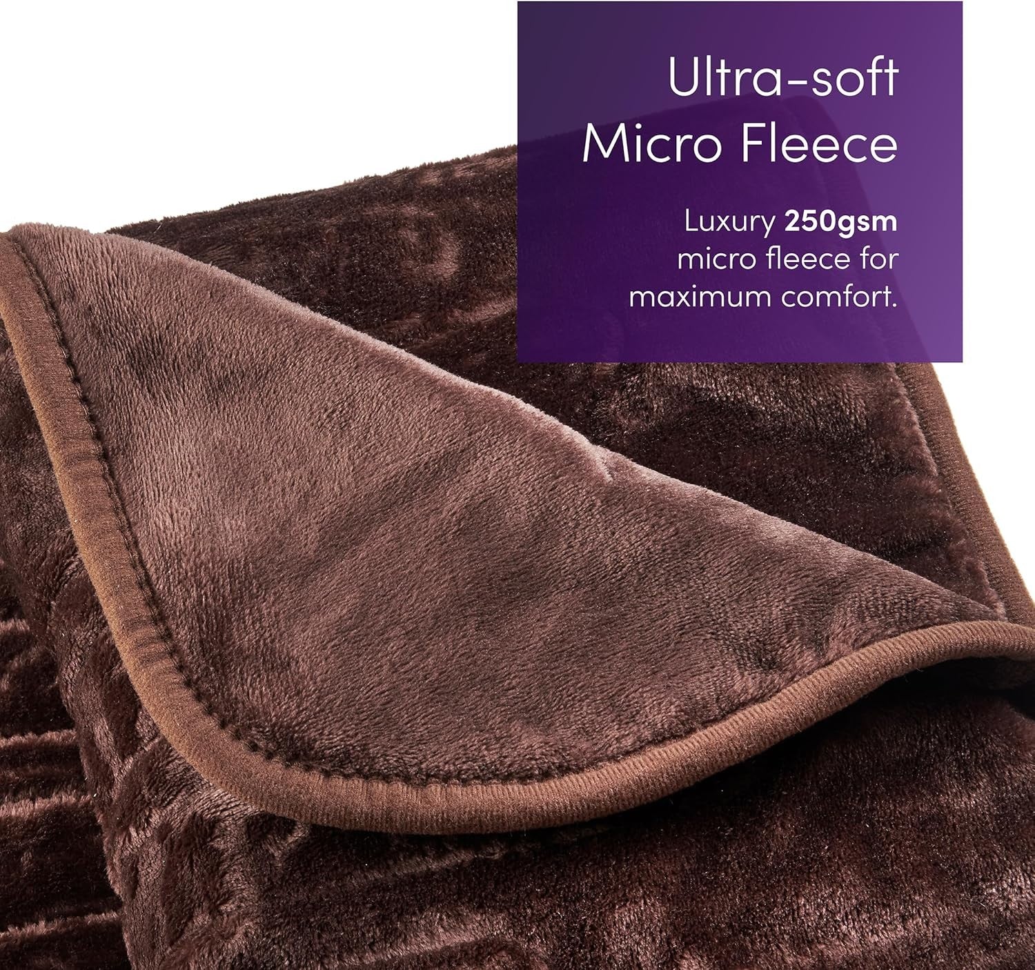 Electric Heated Throw Blanket 9 Heat Settings Digital Soft Fleece 160x130c