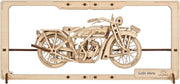 Vintage Wooden Motorcycle Wall Puzzle | DIY Framed Model for Adults