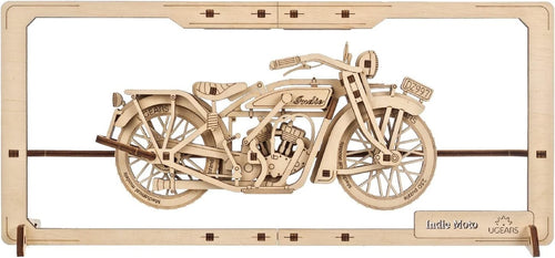Vintage Wooden Motorcycle Wall Puzzle | DIY Framed Model for Adults