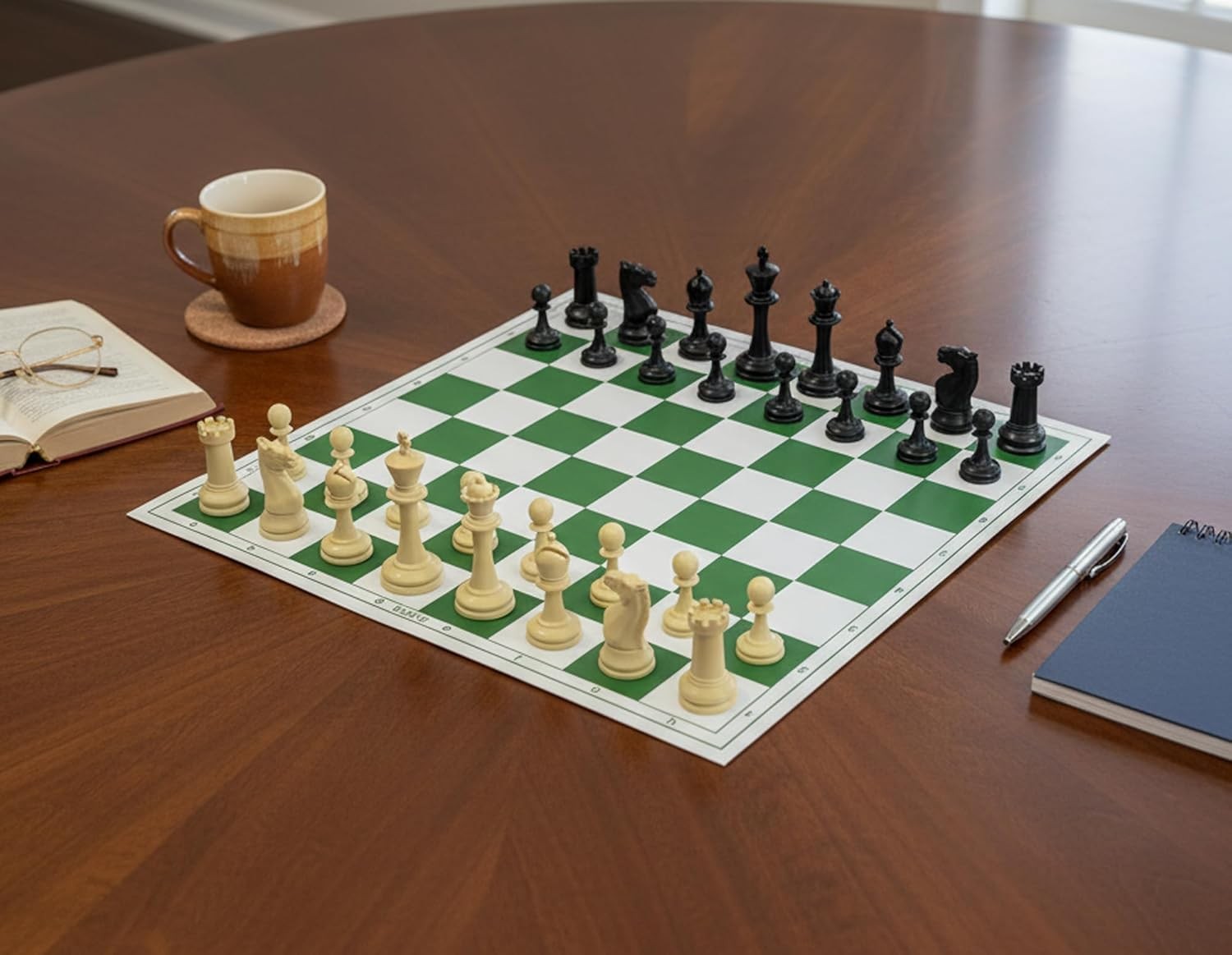 17" Tournament Chess Set Foldable Board Weighted Staunton Pieces Travel Play