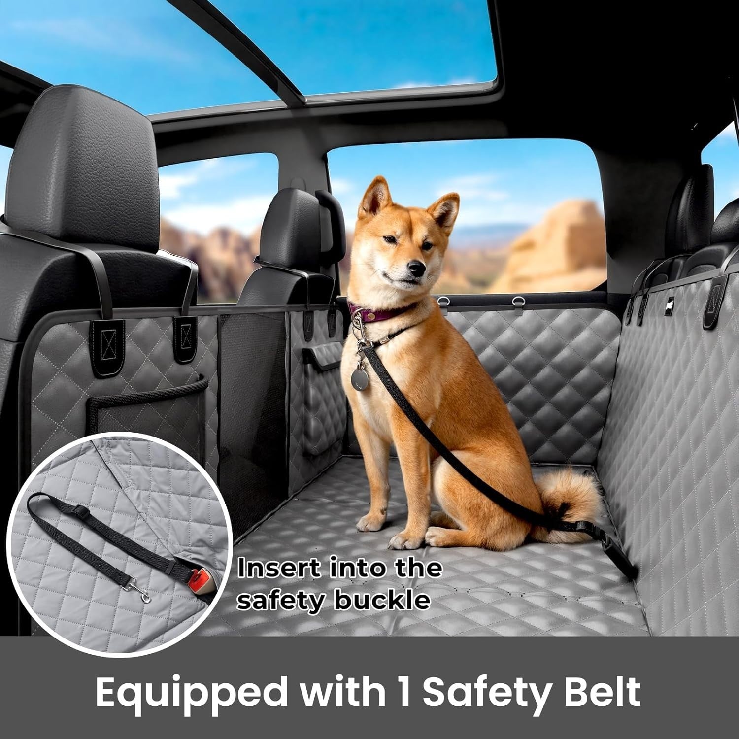 Dog Car Seat Cover Extender Truck SUV Waterproof Hammock 145x73cm