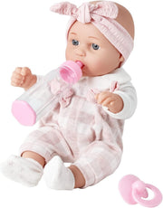 Baby Doll Gift Set 12 Inch w Blanket Bottle Pacifier Kids Toy