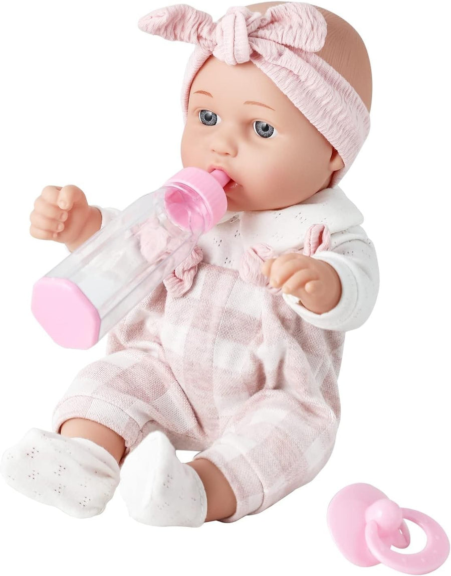 Baby Doll Gift Set 12 Inch w Blanket Bottle Pacifier Kids Toy