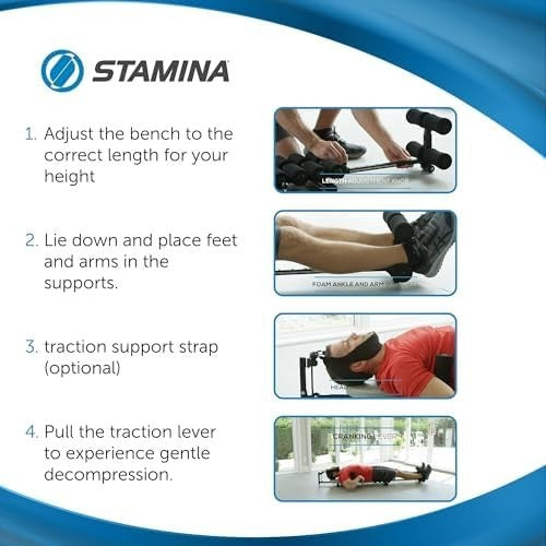 Inline Back Stretch Bench Cervical Traction Up to 250lb