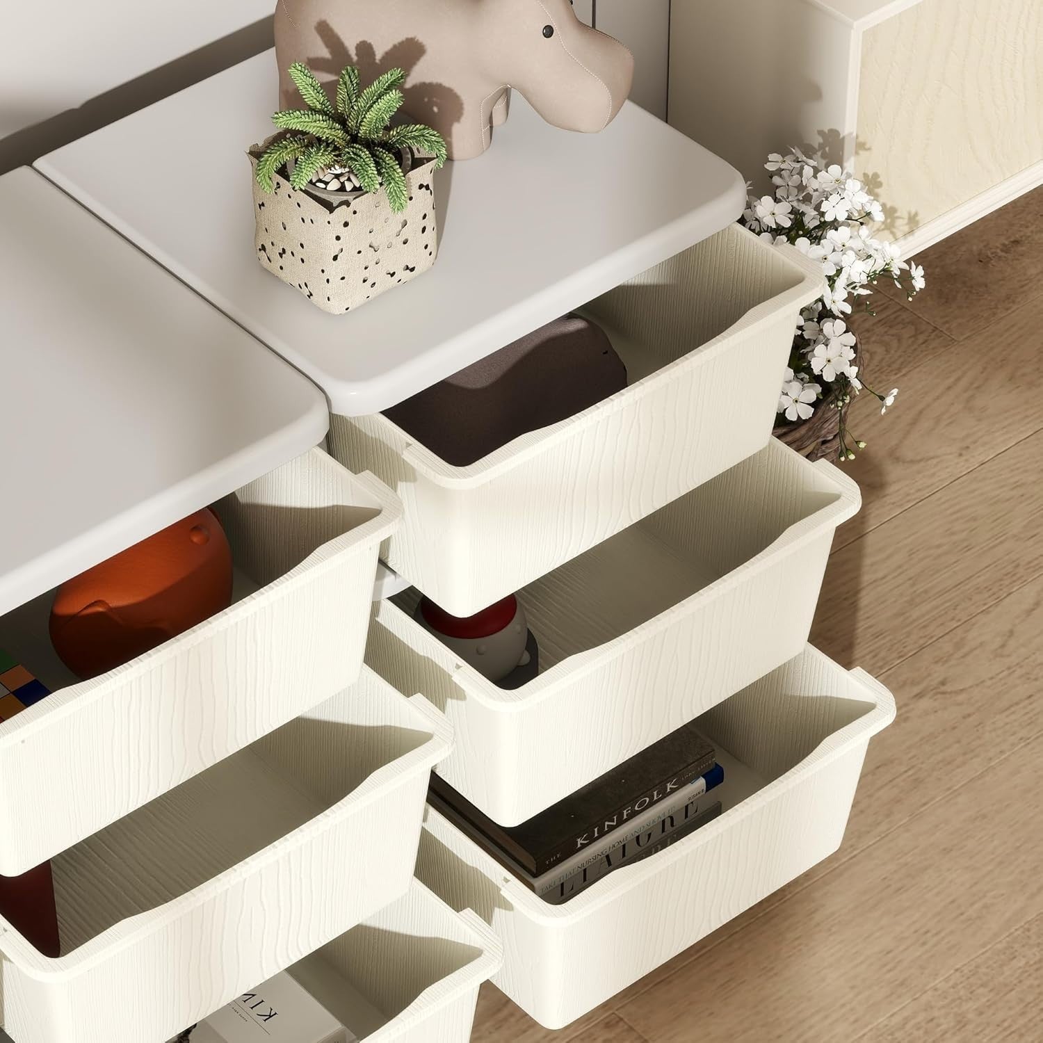Kids 9-Drawer Storage Unit Toy Organizer Chest with Safe Rounded Corners