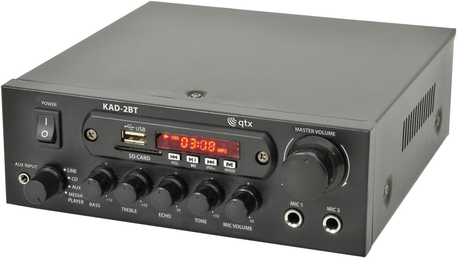 Bluetooth Stereo Amplifier 110W HiFi Receiver USB SD FM Karaoke AV Amp