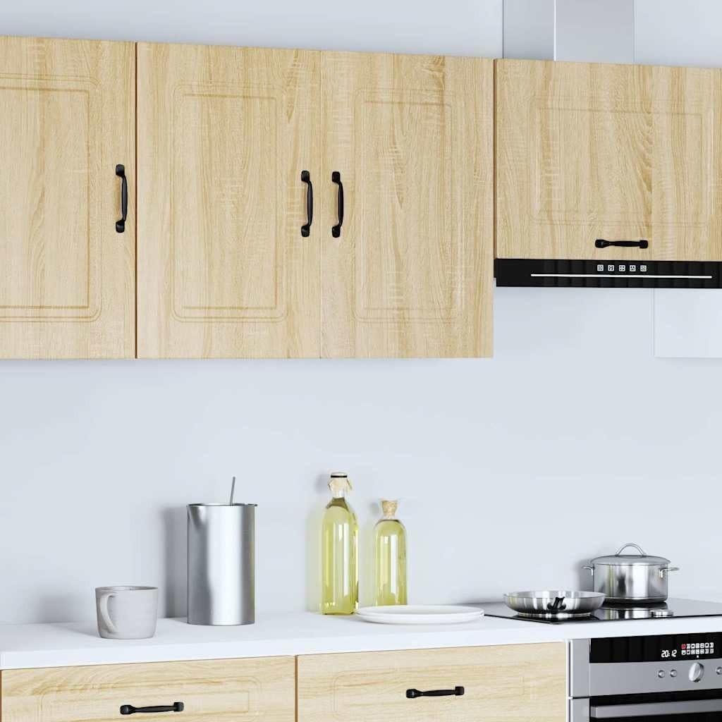 Wall Cabinet Oak Finish 80x31x60cm | Modern Kitchen Storage Unit