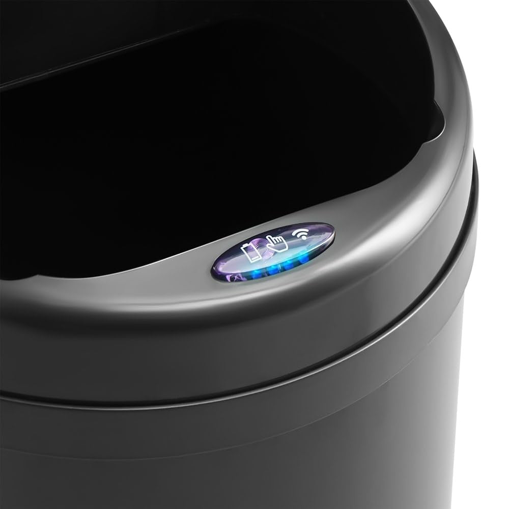 30L Motion Sensor Kitchen Bin Black Undercounter Stainless