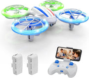 Mini Drone 720P HD Camera for Kids, LED Lights, Voice & Gesture Control