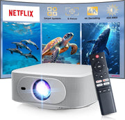 4K Smart Projector Android 13 1080P 800 ANSI WiFi 6 Auto Focus