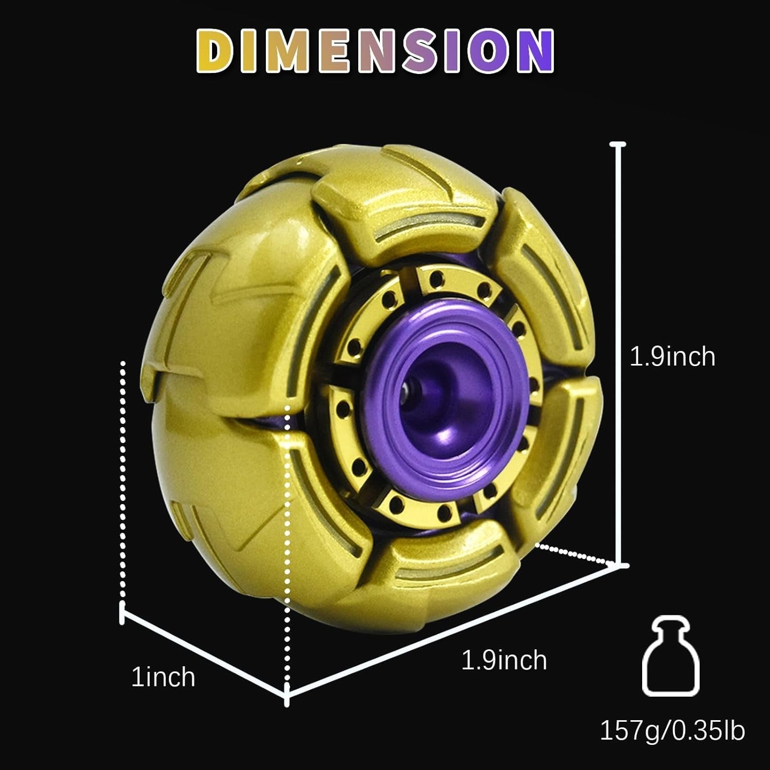 Alloy UFO Fidget Spinner Open Shell Smooth Spin EDC Stress Relief