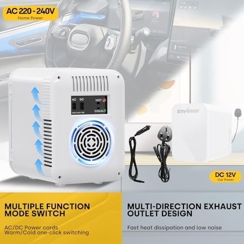 4L Mini Fridge Portable Cooler Warmer AC+DC Power for Drinks Skincare