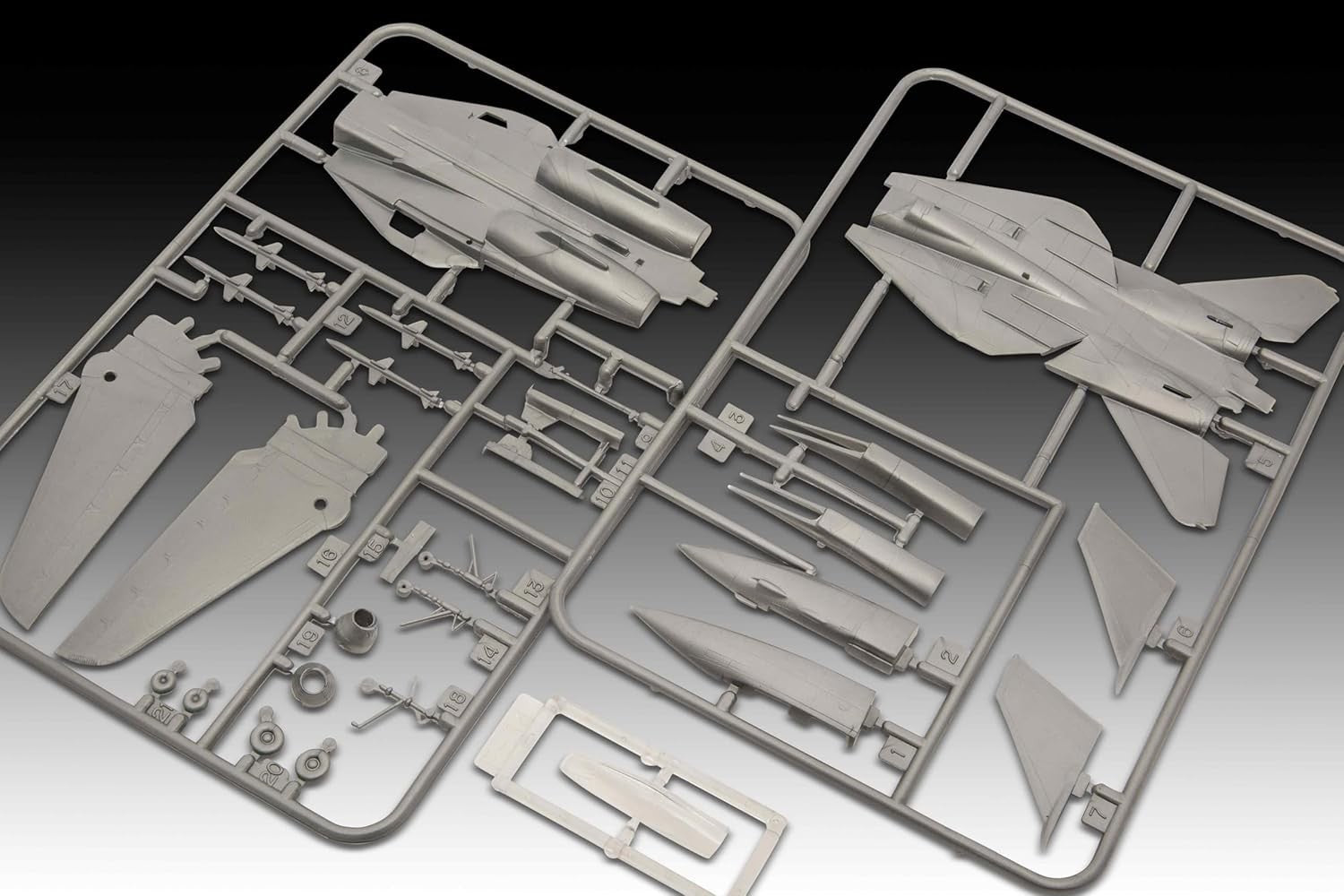 1:144 F-14A Tomcat Fighter Jet Model Kit | Unpainted Plastic | Detailed Build