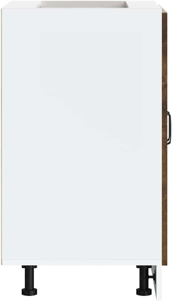 Rustic Oak Bathroom Vanity Cabinet 60cm Under Sink Storage Unit with Double Door