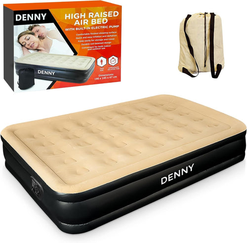 Double Air Bed High Raised with Built-In Electric Pump Waterproof Mattress