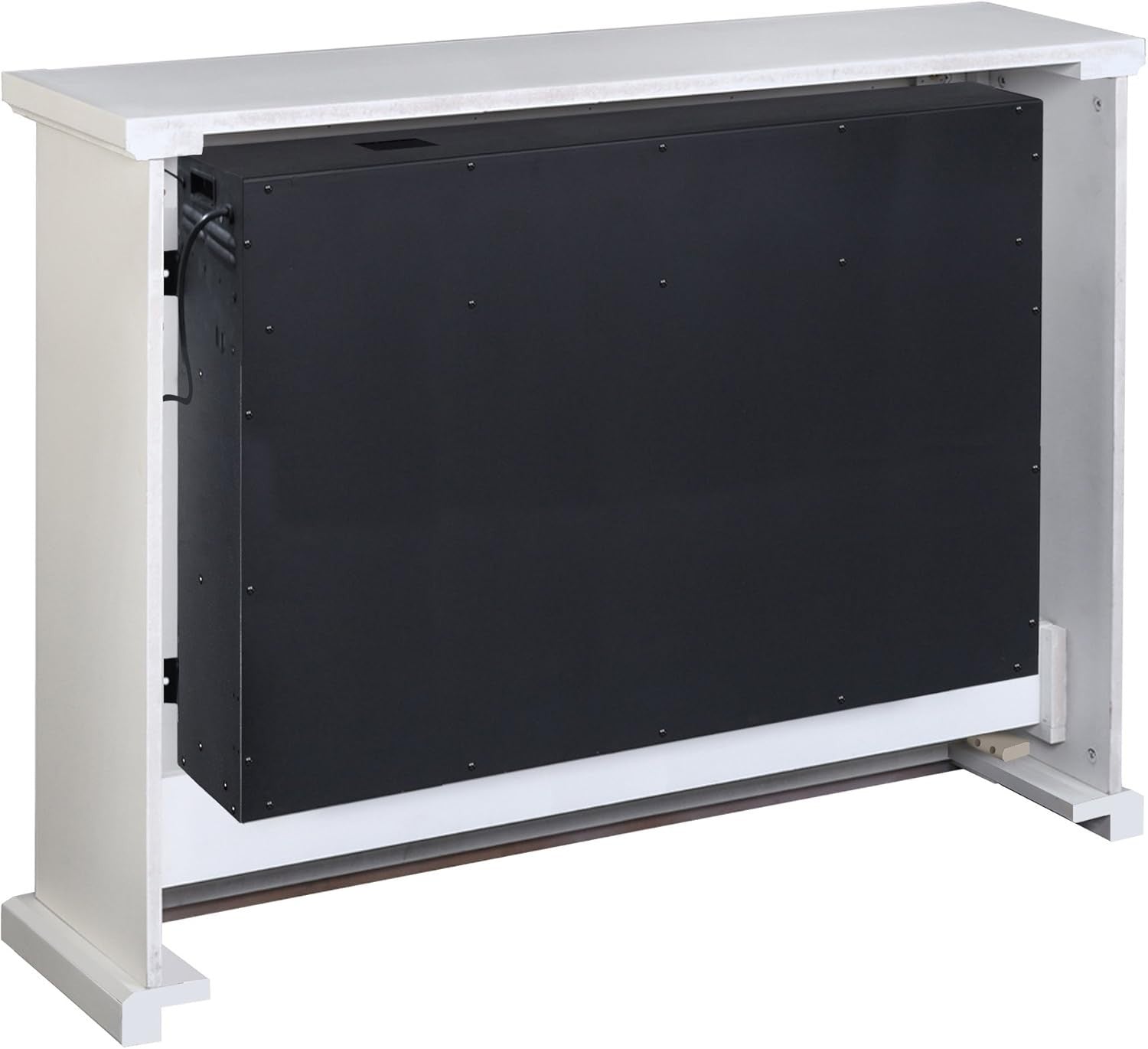 48" Electric Fireplace Suite LED Flame Fire Remote 2kW Heater White MDF