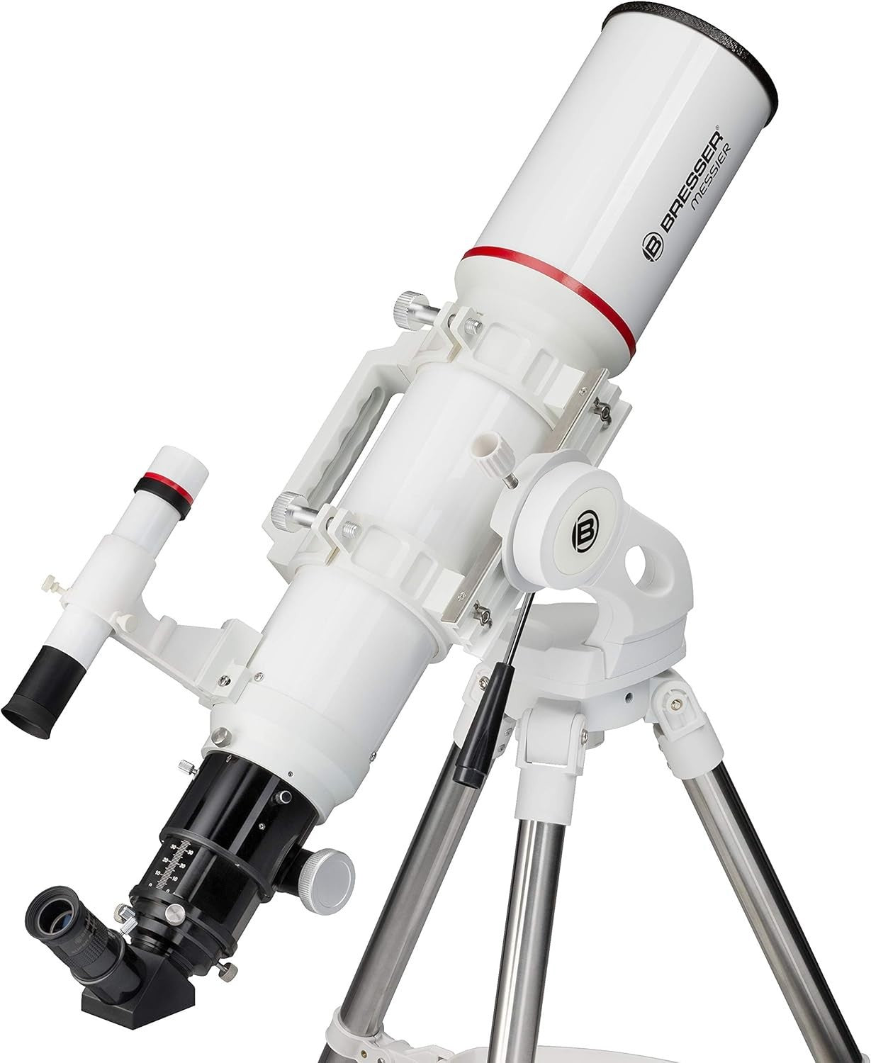 102mm 600mm White Refractor Telescope AZ Mount Tripod Manual Focus OTA