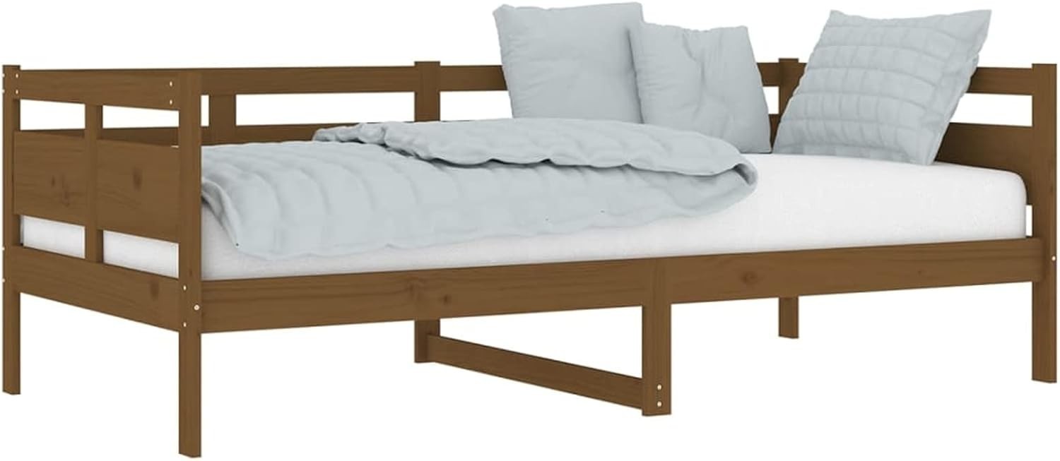 Solid Pine Wood Daybed Sofa Bed 90x190cm | Rustic Guest Bed for Indoor/Outdoor