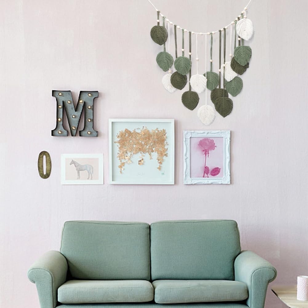 DIY Macrame Leaf Wall Hanging Kit Handmade Boho Home Decor