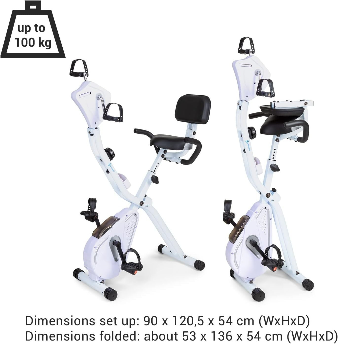 Foldable Magnetic Exercise Bike w/ LCD Monitor, 8 Levels & Tablet Holder