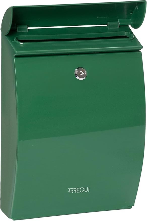 ockable Wall Mounted Letterbox Waterproof Rust-Free Plastic Mailbox Green